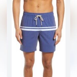 Fair Harbor Bayberry Navy Heather Striped Men's Lined Shorts medium
